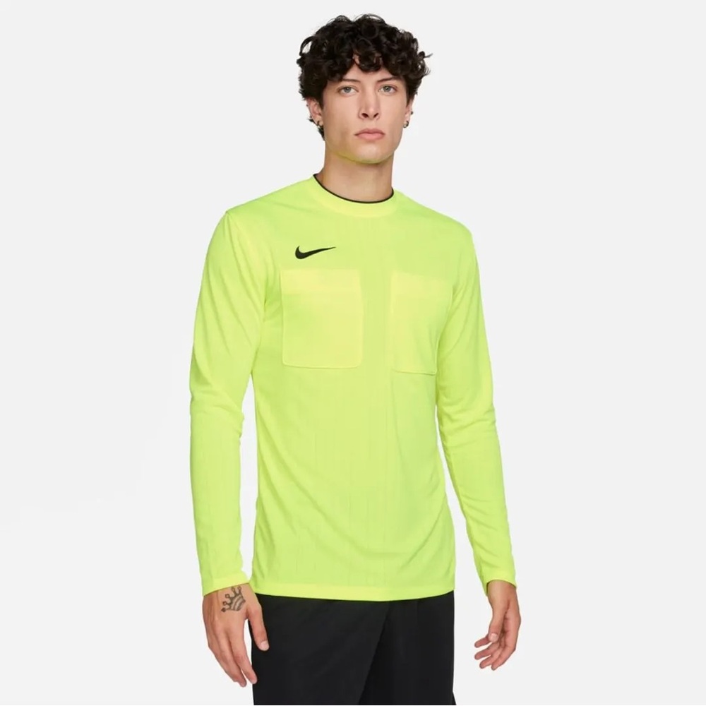 Nike Dri-Fit Referee Volt Long Sleeve Soccer Jersey Size Large (DH8027-702)